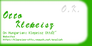 otto klepeisz business card